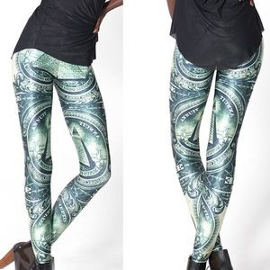 relisted- Rare Museum Piece Blackmilk "Money" Leggings